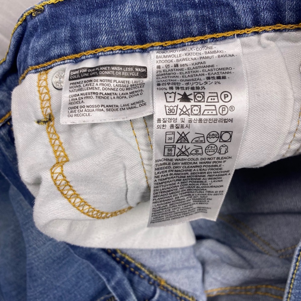Levi Strauss & Co 518 Straight Jeans Mens 36x32 (Fits 34x30)Blue Denim Casual - Picture 11 of 16